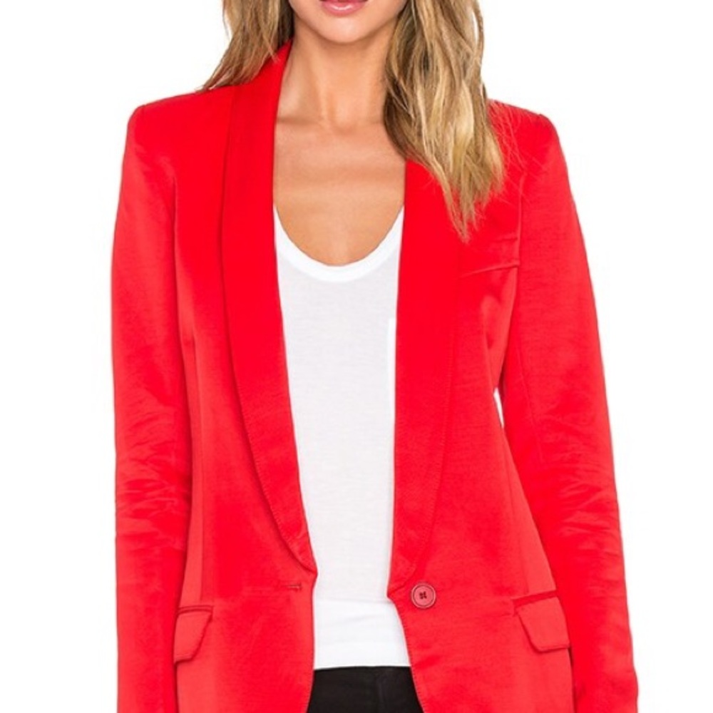 Smythe Red Blazer Jacket Fitted Tailored